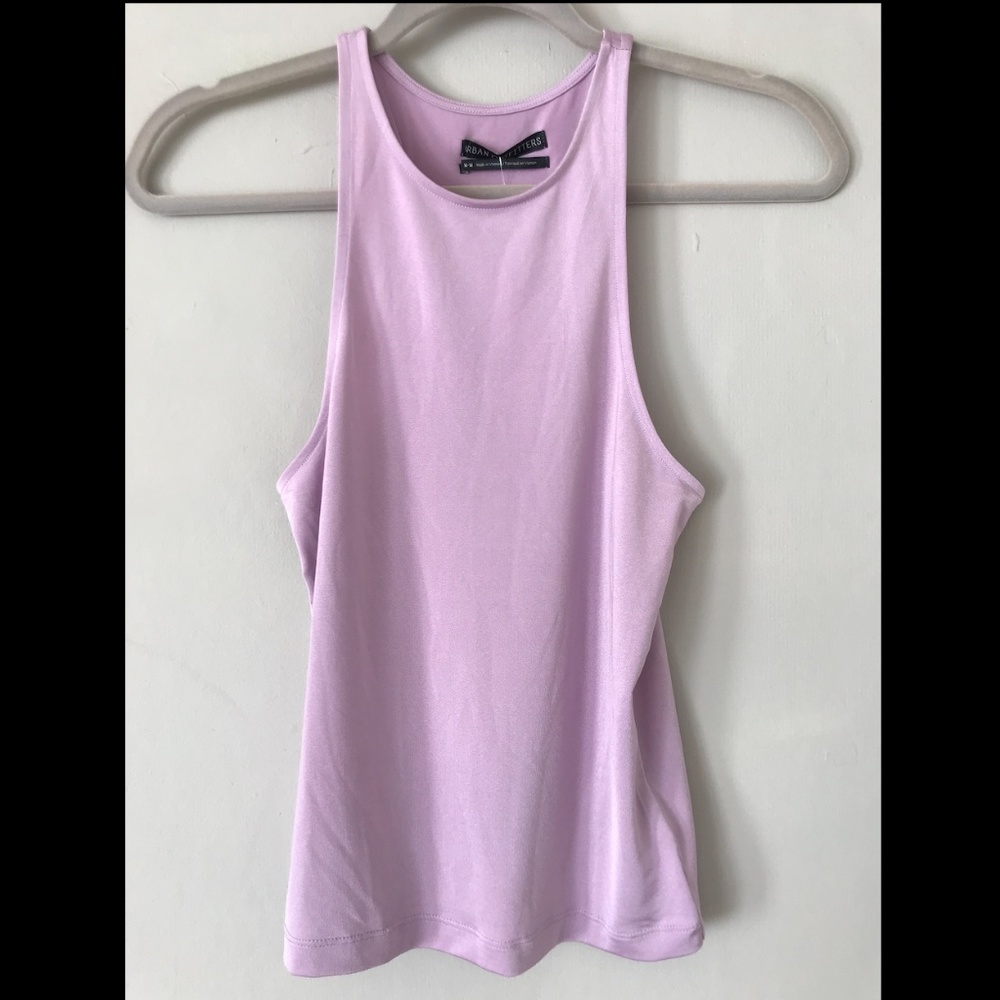 URBAN OUTFITTERS LAVENDER SHIMMER RACERBACK TANK